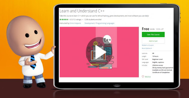 [100% Off] Learn and Understand C++| Worth 195$