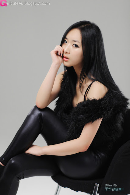 3 Sexy Minah - Black Leather Pants-very cute asian girl-girlcute4u.blogspot.com