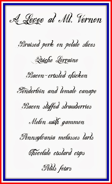 sample levee menu