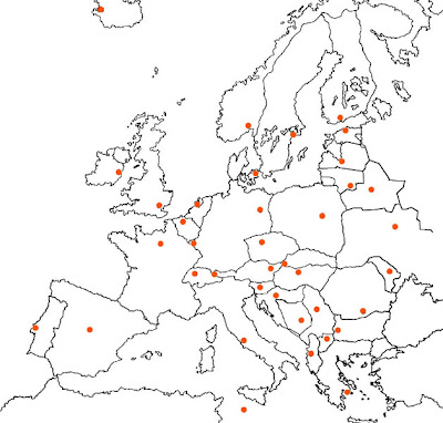 mapa de europa. Elecciones europeas