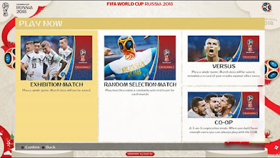 PES 2018 Theme World Cup 2018 Russia Graphic Menu by EgaOi