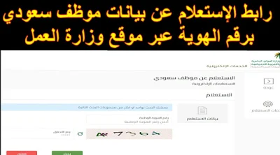 تعرف علي رابط الإستعلام عن بيانات موظف سعودي برقم الهوية عبر موقع وزارة العمل