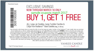 free Yankee Candle coupons march 2017