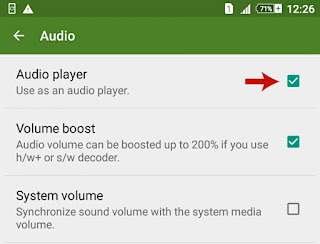 Use MX as an audio player