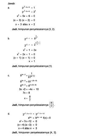 Contoh Soal Eksponensial Positif