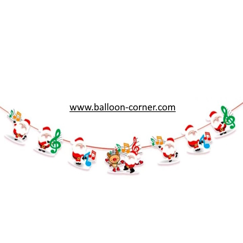 Bunting Garland Natal Motif Santa Claus (Z-10)