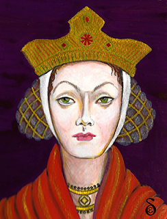 the queen of a medieval court who misbehaves badly