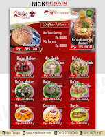 Contoh Desain List Menu / Buku Menu/ Daftar Menu Caffe Bakso MAroon | Percetakan Murah Tanjungbalai