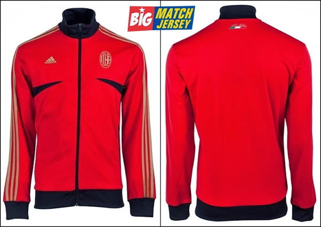 Jaket Grade Original AC Milan Red Gold 2013/2014