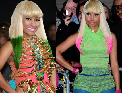 nicki minaj hair. makeup Nicki Minaj pink hair