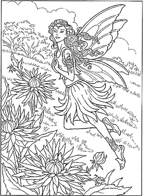 Fairy Coloring Pages on Here Is A Detailed Fairy Picture For You Print And Color In