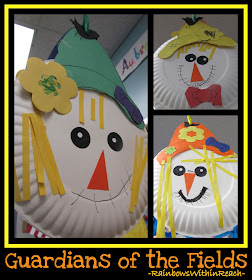 photo of: Fall Craftivity for Kindergarten making Scarecrows via RainbowsWithinReach