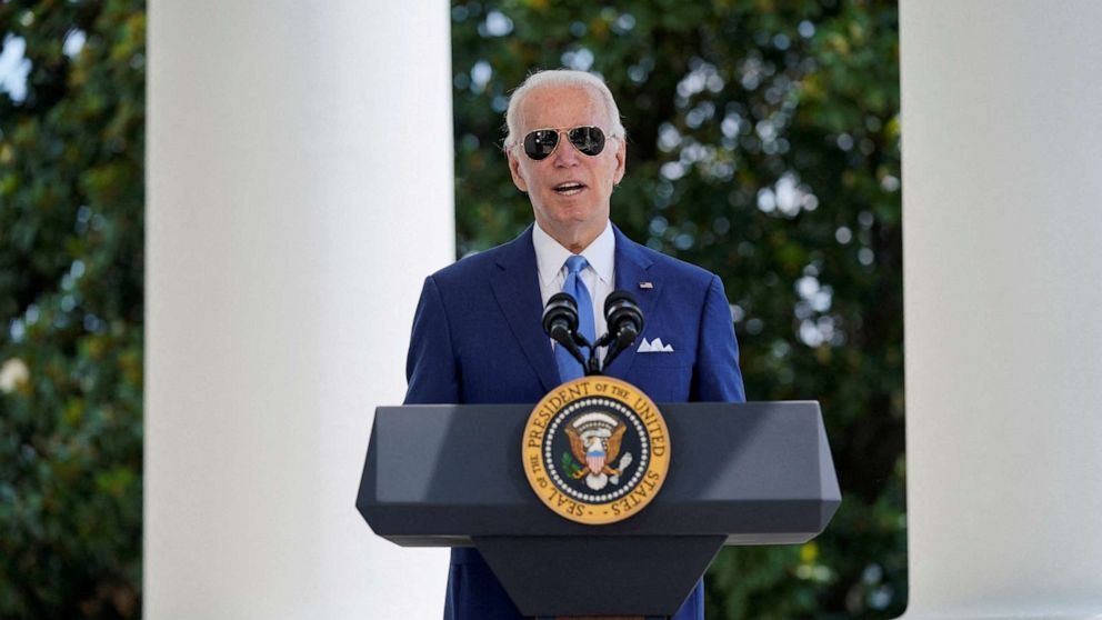 President Joe Biden speaks before signing two bills aimed at combating fraud in the COVID-19 small business relief programs, at the White House in Washington, Aug. 5, 2022.