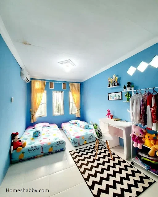 model plafon kamar tidur anak polos putih