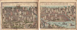 Panoramic Map of Osaka from 1883