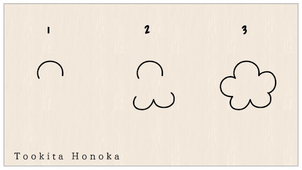 簡単かわいい 梅の花のイラストの描き方 手書き ボールペン 手帳用 遠北ほのかのイラストサイト