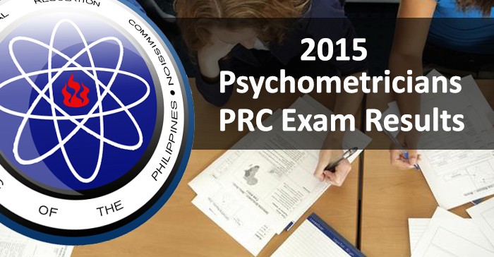 July 2015 Psychometricians PRC Board Examination Results