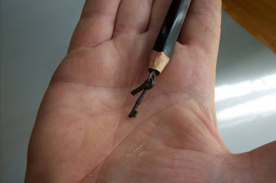 Hungarian artist and deviantART user cerkahegyzo carves intricate miniature sculptures from a single lead pencil. The artist says it’s a hobby and form of relaxation for him and that he carves them in his free time. During the day he works as a professional tool-maker in Hungary.