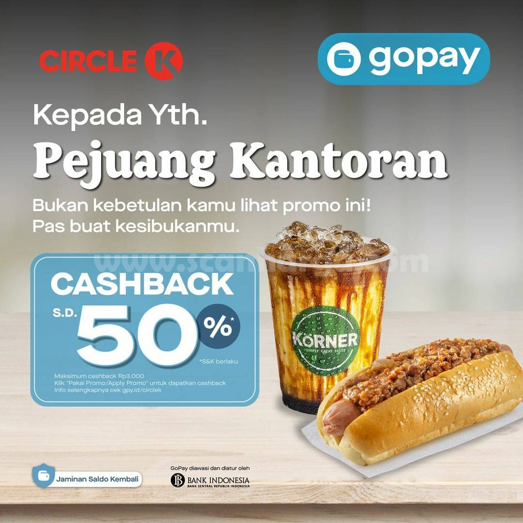 CIRCLE K Promo CASHBACK 50% dengan GOPAY