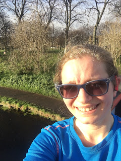 Me next to the Union Canal as I finished running it.