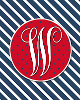 Free Printable Patriotic Monograms | Letters A-Z Available | Instant Downloads