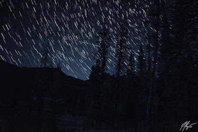 Star Trails Over the Rocky mountain National Park