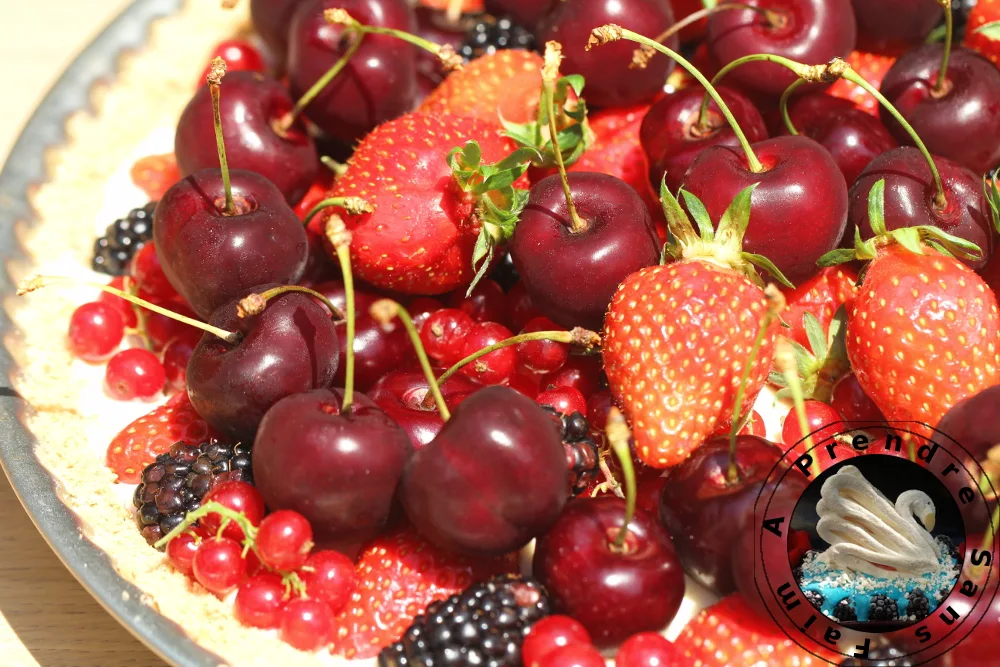 Tarte aux fruits et mascarpone sans cuisson