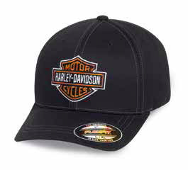 http://www.adventureharley.com/harley-davidson-contrast-stitch-logo-stretch-cap-flexfit-black-99419-16vm