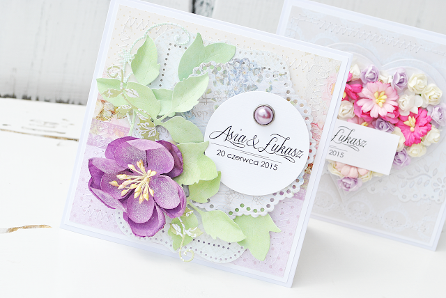 Kartka Ślubna scrapbooking