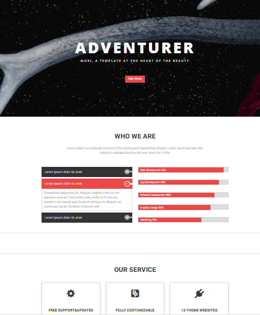 Corporate Website Scrolling Template Free Download-HTML, CSS, JS