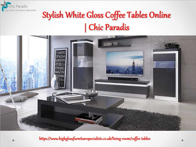 Stylish White Gloss Coffee Tables Online | Chic Paradis