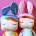 Christmas shopping - sleepy bunny dolls