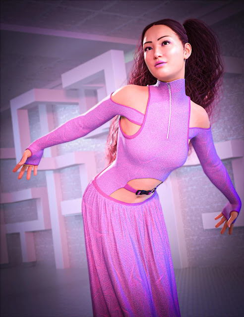 dForce Aesthetic Bodysuit Texture Add-on: Unleash Your Digital Creativity with daz studio
