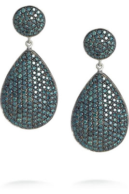 Ileana Makri’s blue diamond and 18-karat white gold drop earrings