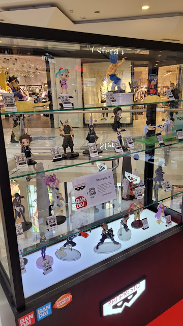 exposición de figuras Banpresto en el C.C. La Vaguada (Madrid)