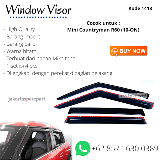 Talang Air atau Window Visor Mini Cooper R60