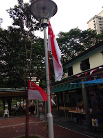 Singapore Flag In Neighbourhood Places