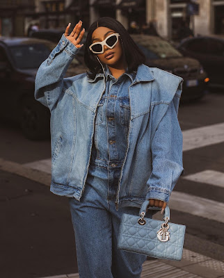 All denim look