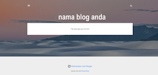 tampilan blog baru di blogger