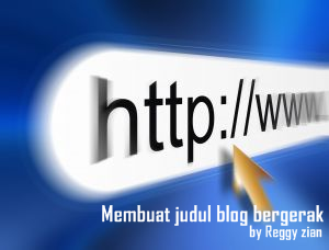 membuat judul blog bergerak