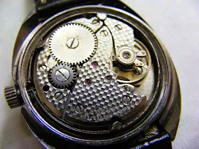 vintage mechanical watch handwind lanco inside