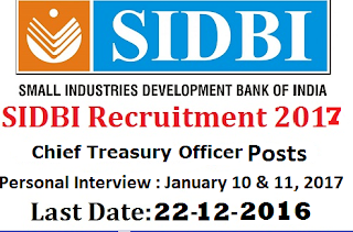 SIDBI Bank Recruitment 2017