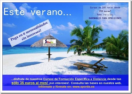 Sportis Formación Deportiva lanza su campaña de verano 2011 con interesantes ofertas.