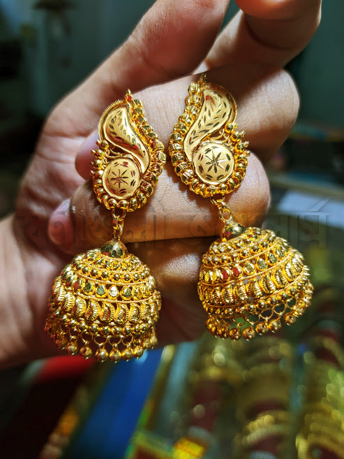 ৬ আনা ঝুমকা (Jhumka) 21 Karat KDM Price in Bangladesh