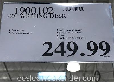 Deal for the Northridge Home 60-inch Writing Desk at Costco