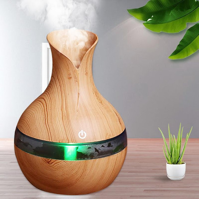 Essential Wood Grain Oil Diffuser Air Humidifier - Available in 6 Colors