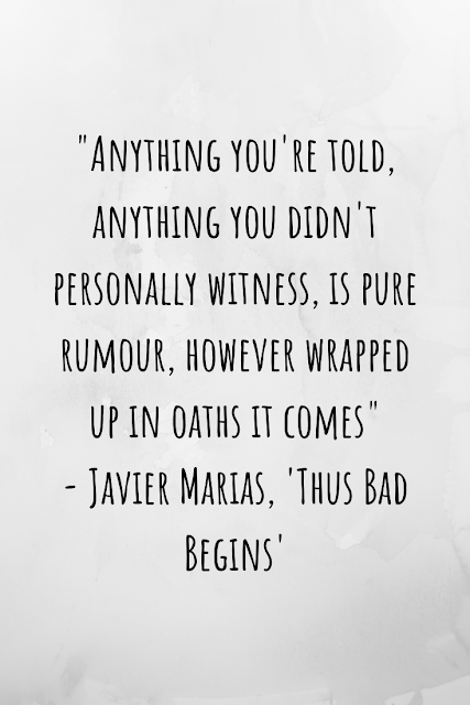 Review of 'Thus Bad Begins' by Javier Marias