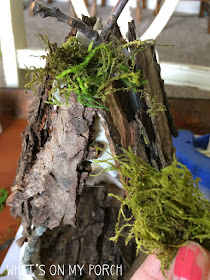 Fairy house using moss