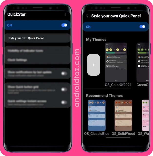 Style Quick Settings Panel in QuickStar Module