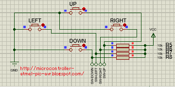 Key Board Interfacing Circuit diagram with Microcontroller for Solar tracking System